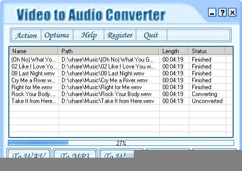 Video to Audio Converter Screenshot